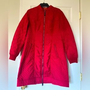 Ilse Jacobsen Hornbaek 3/4 length quilted jacket in Sangria, size XL
